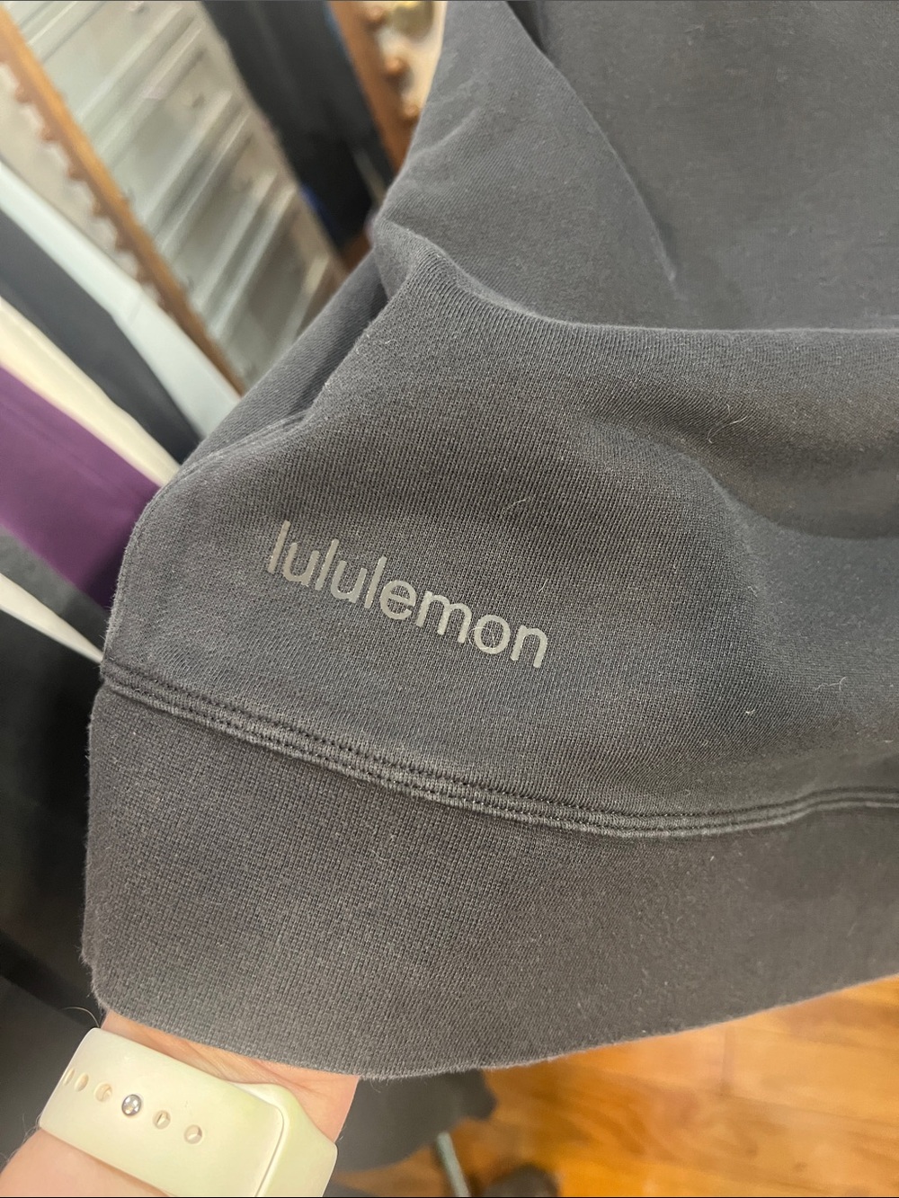 193. Lululemon Perfectly Oversized Crew *Pride Black pullover - Picture 8 of 9